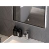 Mexen Erma, LED kúpeľňové zrkadlo s podsvietením a čiernym rámom 100x80 cm, 6000K, ochrana proti zahmlievaniu, 9814-100-080-611-70