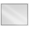 Mexen Erma, LED kúpeľňové zrkadlo s podsvietením a čiernym rámom 100x80 cm, 6000K, ochrana proti zahmlievaniu, 9814-100-080-611-70