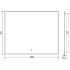 Mexen Erma, LED kúpeľňové zrkadlo s podsvietením a čiernym rámom 100x80 cm, 6000K, ochrana proti zahmlievaniu, 9814-100-080-611-70