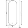 Mexen Bono, LED kúpeľňové zrkadlo s podsvietením 55 x 155 cm, 6000K, ochrana proti zahmlievaniu, 9816-055-155-611-00