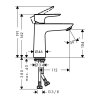 Hansgrohe Talis E, umývadlová batéria 110 bez odtokovej súpravy, chrómová, HAN-71712000