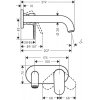 Hansgrohe Vernis Blend, umývadlová batéria pod omietku, čierna matná, HAN-71576670