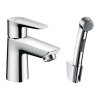 Hansgrohe Talis E, umývadlová batéria s ručnou sprchou Bidette a sprchovou hadicou 160 cm, chrómová, HAN-71729000