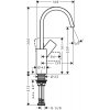 Hansgrohe Vivenis, umývadlová batéria 210, s otočným výtokom, EcoSmart, čierna matná, HAN-75032670