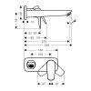 Hansgrohe Talis E, páková umývadlová batéria pod omietku, s výtokom 22,5 cm, čierna matná, HAN-71734670