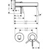 Hansgrohe Finoris, umývadlová batéria pod omietku 180, 2-otvorová inštalácia, EcoSmart, chrómová, HAN-76051000