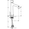 Hansgrohe Talis Select S, umývadlová batéria 190 s výpustom, ovládanie tlačidlom, chrómová, HAN-72044000