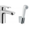 Hansgrohe Vernis Blend, umývadlová batéria 100 s ručnou sprchou Bidette a sprchovou hadicou 160 cm, chrómová, HAN-71215000