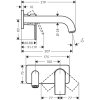 Hansgrohe Vernis Shape, umývadlová batéria pod omietku, EcoSmart, čierna matná, HAN-71578670