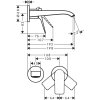 Hansgrohe Vivenis, umývadlová batéria pod omietku, 2-otvorová inštalácia, EcoSmart, biela matná, HAN-75050700