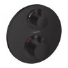 Hansgrohe Ecostat S, termostatická batéria pod omietku na 2 spotrebiče, čierna matná, HAN-15758670