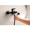 Hansgrohe Rebris S, páková vaňová batéria na stenu s 2 prietokmi, čierna matná, HAN-72443670