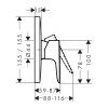 Hansgrohe Talis E, sprchová batéria pod omietku, biela matná, HAN-71765700