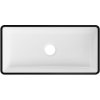 Mexen Nadia, umývadlo na dosku 46x23x12 cm, biela lesklá-čierny okraj, 21614607