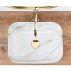 Rea Demi Mini, umývadlo na dosku 400x305x140 mm, imitácia kameňa Aiax Shiny, REA-U5065