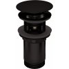 Deante Click-Clack, univerzálna umývadlová odtoková zátka s kovovým puzdrom, čierna matná, DEA-NHC_N10U