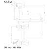Mereo, Drezová nástenná batéria, Kasia, s ramienkom rúrkovým pr. 18 mm - 200 mm, chróm, MER-CBS301A