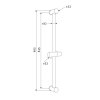 Mereo, Posuvný držiak sprchy 65,5 cm, MER-CB910B