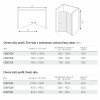 Mereo, Sprchové dvere LIMA, zalamovacie, chróm ALU, sklo Číre 6 mm, MER-CK80133K