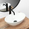 Rea Pamela Mini, keramické umývadlo na dosku 40x27x14,5 cm, biela, REA-U5804