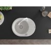Mexen Kevin, 1-komorový granitový drez 586x458x190 mm a drezová batéria Elia, biela, 6517-20-670101-20