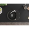 Mexen Kevin, 1-komorový granitový drez 586x458x190 mm a drezová batéria Elia, čierna-zlatá metalíza, 6517-75-670101-00