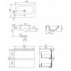 CERSANI szafka z umywalka MODUO SLIM 60 antracyt Kod producenta S801 469 DSM