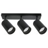 Toolight, stropné svietidlo 3xGU10 APP1243-3C, čierna matná, OSW-40098
