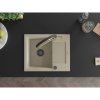 Mexen Enzo, granitový drez 576x465x174 mm, 1-komorový a drezová batéria Duo, béžová, 6506-69-671701-57-B