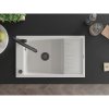 Mexen Elias, 1-komorový granitový drez 795x480x200 mm a drezová batéria Duo, biela, 6511-20-671701-70-B