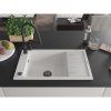 Mexen Elias, 1-komorový granitový drez 795x480x200 mm a drezová batéria Duo, biela, 6511-20-671701-70-B