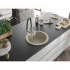 Mexen Diego, 1-komorový granitový drez 488x488x167 mm a drezová batéria Duo, béžová, 6512-69-671701-07