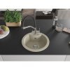 Mexen Diego, 1-komorový granitový drez 488x488x167 mm a drezová batéria Duo, béžová, 6512-69-671701-07