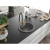 Mexen Diego, 1-komorový granitový drez 488x488x167 mm a drezová batéria Duo, šedá, 6512-71-671701-57-G