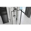 Rea Rapid Slide Wall, 3-stenný sprchovací kút s posuvnými dverami 100 (dvere) x 80 (stena) x 195 cm, 6mm číre sklo, čierny profil, KPL-09874