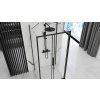 Rea Rapid Slide, 3-stenný sprchovací kút s posuvnými dverami 140 (dvere) x 100 (stena) x 195 cm, 6mm číre sklo, čierny profil, KPL-09888