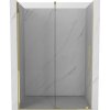 Mexen Velar, posuvné dvere do otvoru 160x200 cm, 8mm číre sklo, zlatá lesklá, 871-160-000-01-50