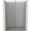 Mexen Velar, posuvné dvere do otvoru 150x200 cm, 8mm číre sklo, zlatá matná, 871-150-000-01-55