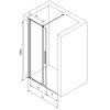 Mexen Velar, posuvné dvere do otvoru 85x200 cm, 8mm číre sklo, biely profil, 871-085-000-01-20