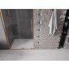 Mexen Velar, posuvné dvere do otvoru 70x200 cm, 8mm číre sklo, medený matný profil, 871-070-000-01-65