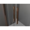 Mexen Velar Duo, posuvné dvere do otvoru 180x200 cm, 8mm číre sklo, ružové zlato, 871-180-000-02-60
