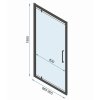 Rea Rapid Swing, 3-stenová sprchová kabína 100 (dvere) x 100(stena) x 100(stena) x 195 cm, 6mm číre sklo, chrómový profil, KPL-09123
