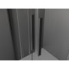 Mexen Velar Duo, sprchový kút s posuvnými dverami 90(dvere) x 80(dvere) cm, 8mm číre sklo, grafitový profil, 871-090-080-02-66
