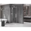 Mexen Velar, sprchový kút s posuvnými dverami 90(dvere) x 80(stena) cm, 8mm číre sklo, biela, 871-090-080-01-20