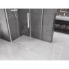Mexen Velar, sprchový kút s posuvnými dverami 120(dvere) x 110(stena) cm, 8mm číre sklo, biela, 871-120-110-01-20