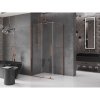 Mexen Velar, sprchový kút s posuvnými dverami 100(dvere) x 120(stena) cm, 8mm číre sklo, ružové zlato, 871-100-120-01-60