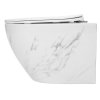 Rea Carlos Nature Marble, závesná WC misa Rimless 495x370x355 mm, imitácia kameňa, REA-C6606
