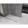 Mexen Velar, posuvné dvere do otvoru typ Walk-In 130 cm, 8mm číre sklo, zlatá lesklá, 871-130-000-03-50