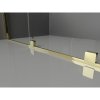 Mexen Velar, posuvné dvere do otvoru typ Walk-In 130 cm, 8mm číre sklo, zlatá lesklá, 871-130-000-03-50