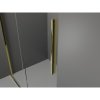 Mexen Velar, posuvné dvere do otvoru typ Walk-In 130 cm, 8mm číre sklo, zlatá lesklá, 871-130-000-03-50